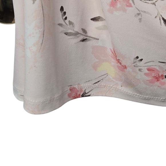 Ralph Lauren LRL Womens Romantic Pink Color Floral Ruched Sheath Dress Size 16 - Picture 4 of 9